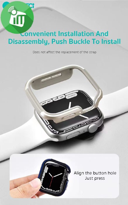 COTEetCI 25007 Metal Blade Protection Case iWatch 7/8 (41mm)