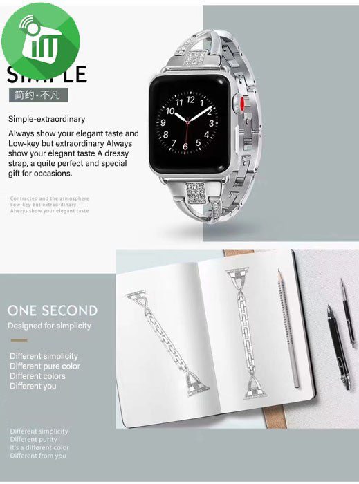 COTEetCI W18 Diamond Elegant Watch Band For iWatch (38/40/41mm)
