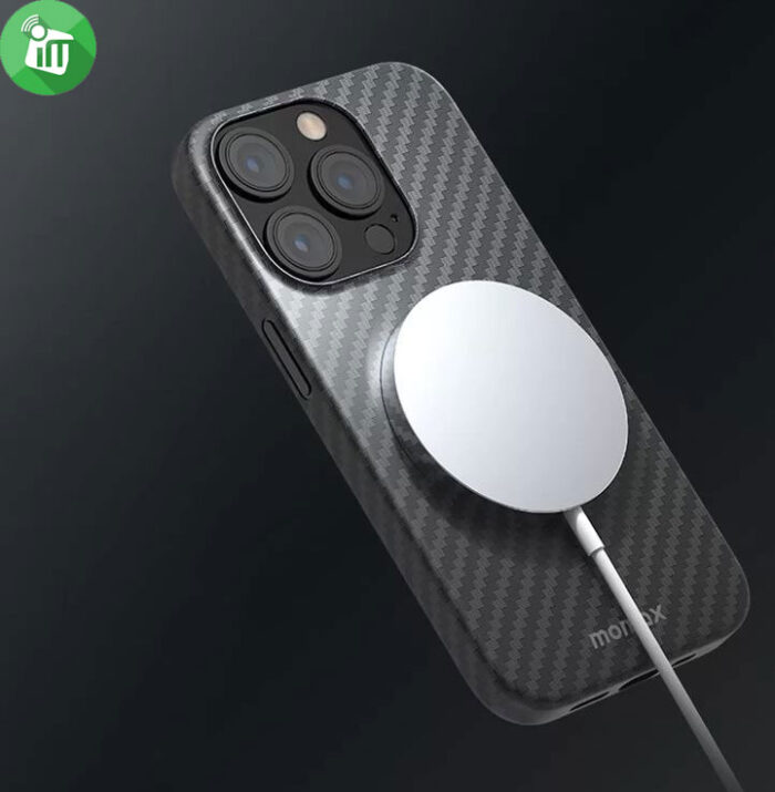 MOMAX Carbon Magnetic Hard Case For iPhone 14 Pro Max