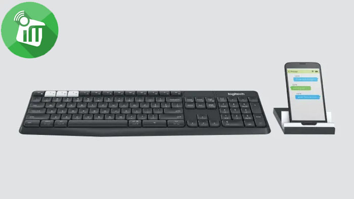 Logitech K375S Multi-Device Wireless Keyboard-US and Stand Combo