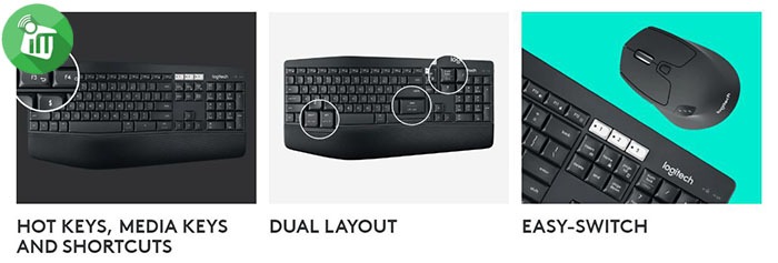 Logitech MK850 Performance Wireless Keyboard-AR and Mouse Combo