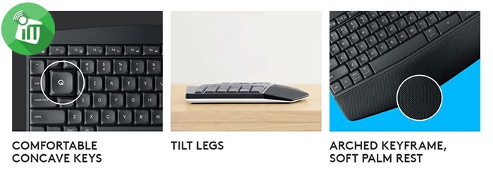 Logitech MK850 Performance Wireless Keyboard-AR and Mouse Combo