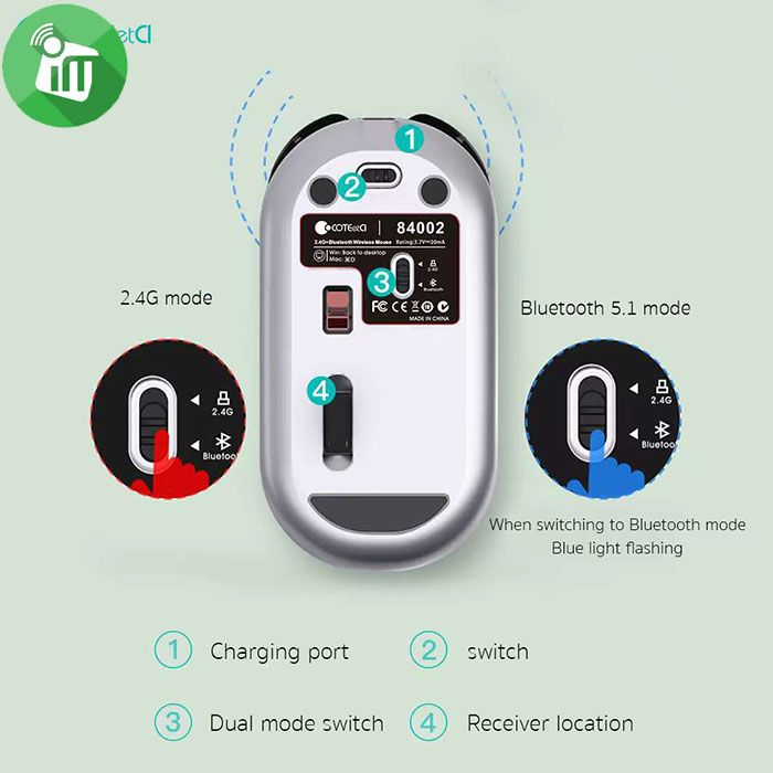 COTEetCI Beetle Dual Mode Wireless Mouse