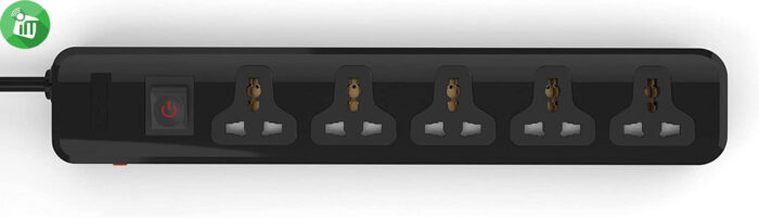 iLock Power Strip 5 Universal Outlets With Overload Switch 3M