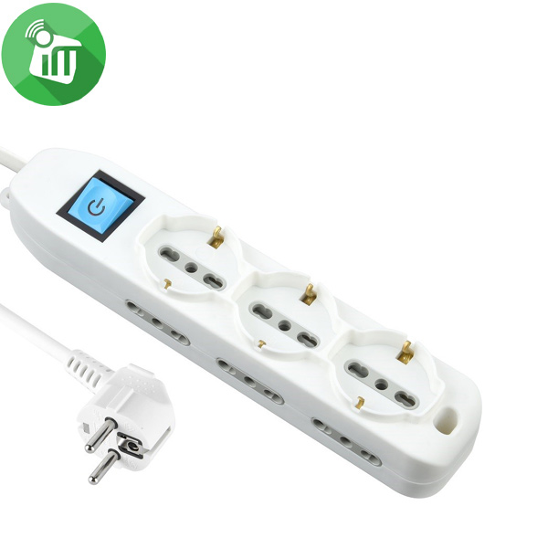 iLock Power Strip 9 Outlets Sockets (3 Schuko + 6 Bipasso) 2M