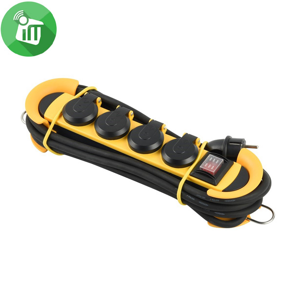 iLock Power Strip Professional 4 Outlets Sockets With IP44 Plug 5M
