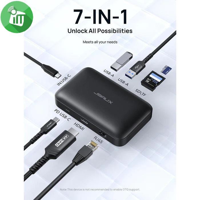 JSAUX OmniCase 7-in-1 USB C Hub Storage Dock Station