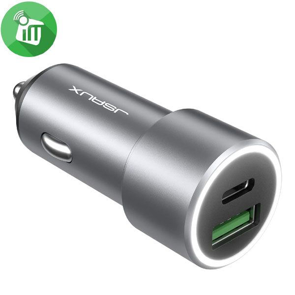 JSAUX PD + 1 QC3.0 USB-A Dual Port 38W Fast Car Charger