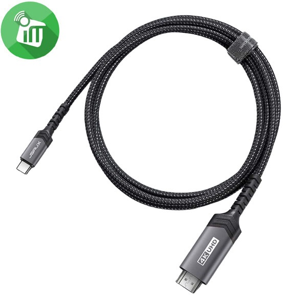 JSAUX USB C Male to HDMI Male 4K 60Hz UHD Nylon Braided Cable (2M) - Image 2