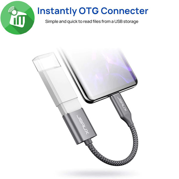 JSAUX USB-C to USB-A OTG Adapter (15CM)