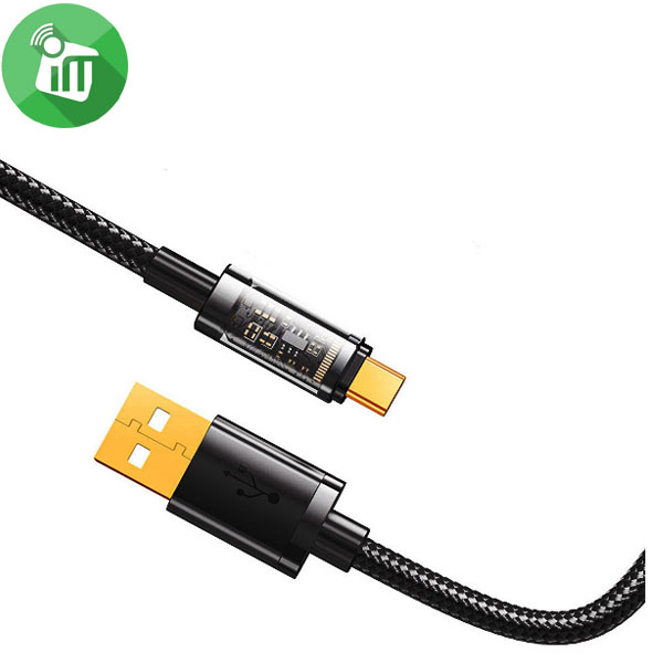 Pisen AL05 USB-C Transparent Series Fast Data Cable 6A (1.2m)
