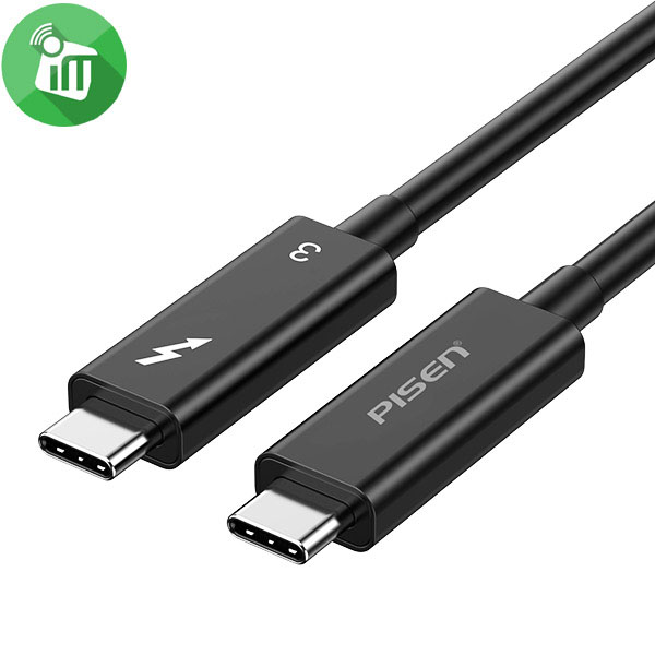 Pisen TC02 Thunderbolt 3 USB-C Date Cable 100W (0.8m) - Image 2