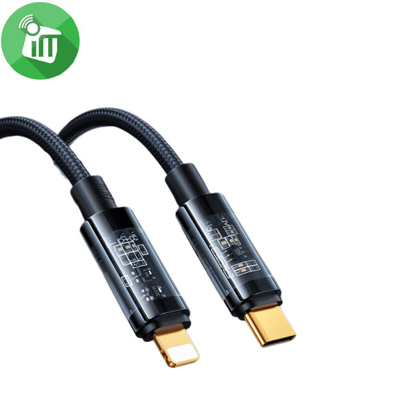 Pisen TC06 USB-C to Lightning Transparent Series Fast Data Cable 3A (1.2m)