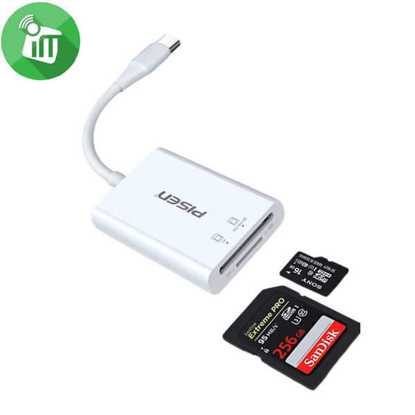 Pisen TS-E135 Type-C 2 IN 1 Multi-drive SD/TF Card Reader