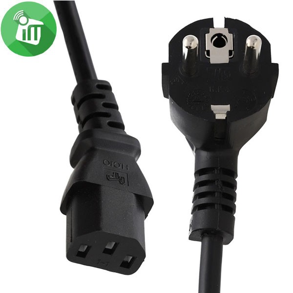 3-Prong IEC C13 AC Power Cord (EU Plug) - Image 2
