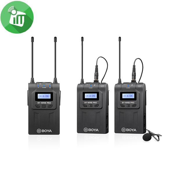 BOYA BY-WM8 Pro-K2 UHF Dual-Channel Wireless Microphone System