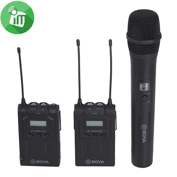 BOYA BY-WM8 Pro-K4 UHF Dual-Channel Wireless Microphone System