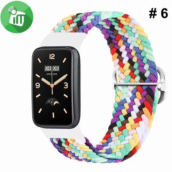 Braided Matching Colors Elastic Adjustable Strap Band Xiaomi Mi Smart Band 7 Pro - Image 5