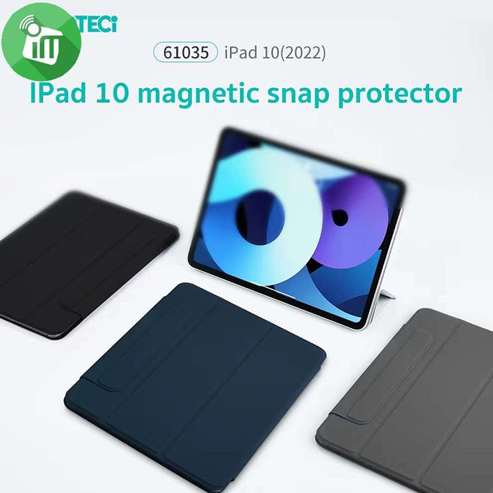 COTEetCI Tri-Fold Pen Slot Magnetic Buckle Case iPad 10.9 10th (2022)