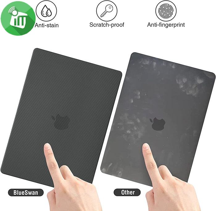 DDC Carbon Fiber Textured Shell Case For Macbook Air 13 M2 (A2681)
