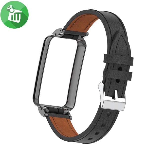 Leather Strap Band With Case Xiaomi Mi Smart Band 7 Pro - Image 6
