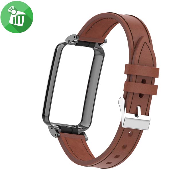 Leather Strap Band With Case Xiaomi Mi Smart Band 7 Pro - Image 5