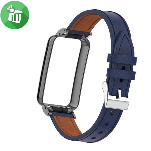 Leather Strap Band With Case Xiaomi Mi Smart Band 7 Pro - Image 4