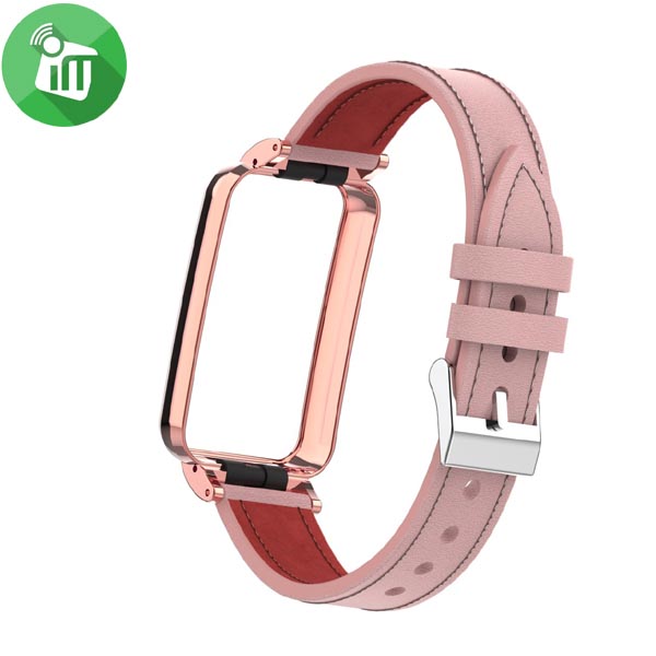 Leather Strap Band With Case Xiaomi Mi Smart Band 7 Pro - Image 3