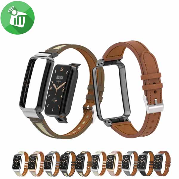 Leather Strap Band With Case Xiaomi Mi Smart Band 7 Pro