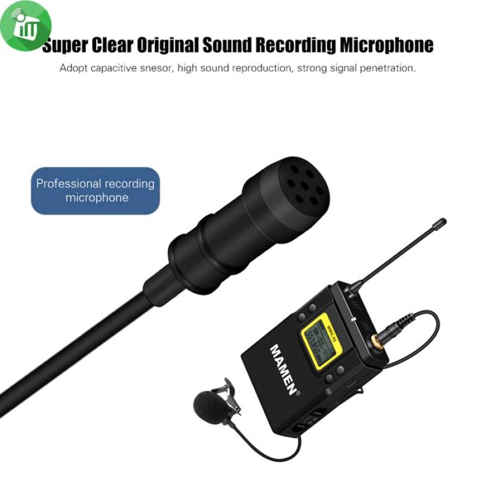 Mamen WMIC-01 UHF Wireless Microphone System (1to2)