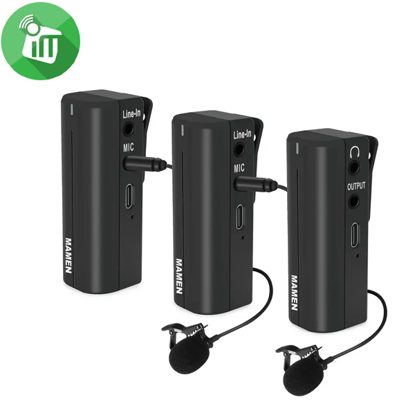 Mamen WMIC-5G PRO 2.4G UHF Wireless Microphone System (1to2)