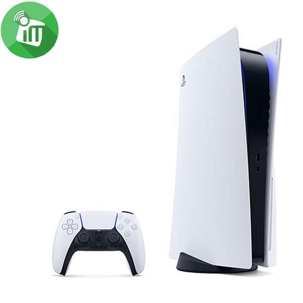 Sony PlayStation 5 Standard 825GB Console Disc Drive Version بلايستيشن 5 سوني (اصدار ستاندرد) مع ذراعين تحكم لاسلكيين دوال سينس - ابيض Sony PlayStation 5 Disc Version Slim Console With Controller