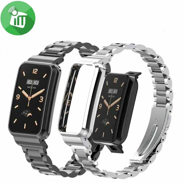 Stainless Steel T-Trees Band With Case Xiaomi Mi Smart Band 7 Pro