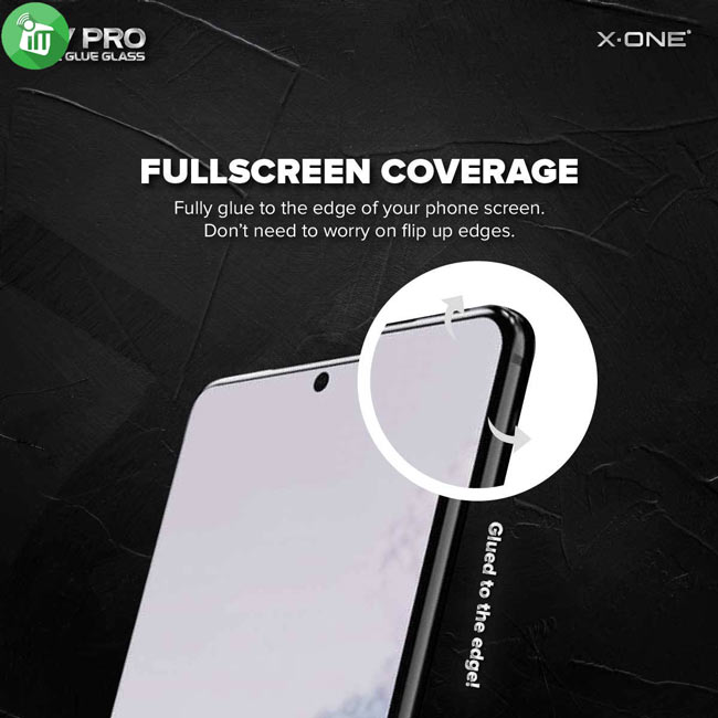 X.One UV Pro Full Glue Curved Glass Screen Protector for Samsung Galaxy S23 Ultra