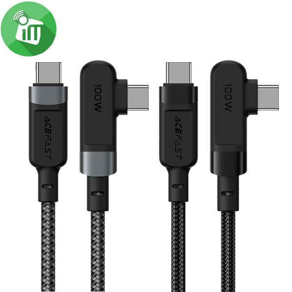 ACEFAST C5-03 USB-C to USB-C 100W Right Angled Charging Data Cable (2m/6.5ft)