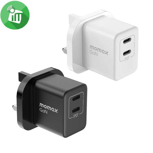 MOMAX ONEPLUG 35W 2-Port GaN Mini Charger (UM32UK)