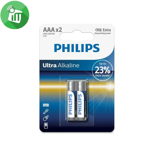 Philips 2PCS AAA Ultra Alkaline Battery 1.5V