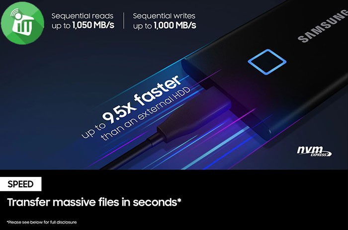 Samsung Portable External SSD T7 Touch USB 3.2 1TB
