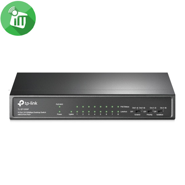 TP-Link 9-Port 10/100Mbps Desktop Switch with 8-Port PoE+ (TL-SF1009P)