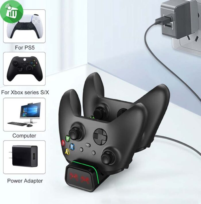 DOBE Dual Controller Charging Dock for PS5X-Series S X N-S Google (TYX-0613)