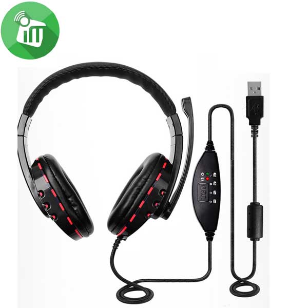 G-GOON PLH-V88 Wired USB 7.1 Surround Sound Gaming Headset