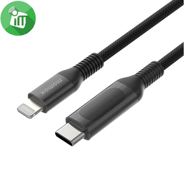 MOMAX DL52 Elite Link USB-C to Lightning Cable 30W With LED Display (1.2m) - Image 3