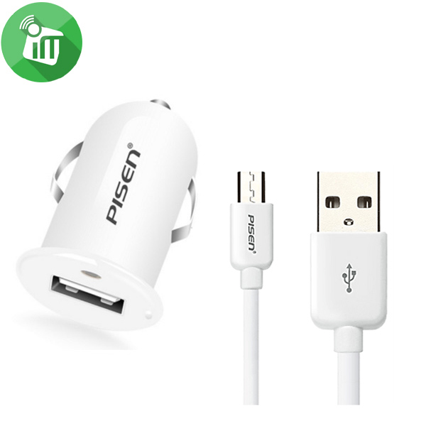 Pisen ICar Charger 1A With Micro Cable 80 cm