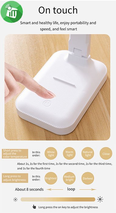Rechargeable Foldable LED Eye Protection Table Lamp