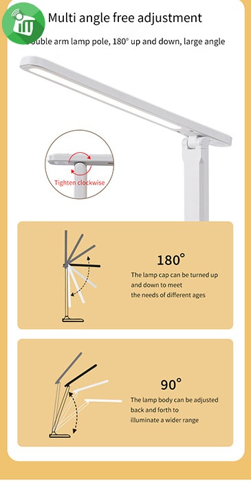Rechargeable Foldable LED Eye Protection Table Lamp