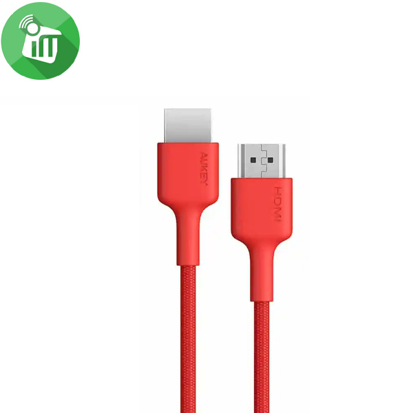 Aukey CB-H01 Nylon Braided 4K/60Hz HDMI Cable (2-Pack) (2M/6.6ft)