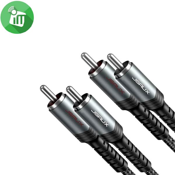 JSAUX 2-Male RCA to 2-Male RCA Stereo Audio Cable (2M)
