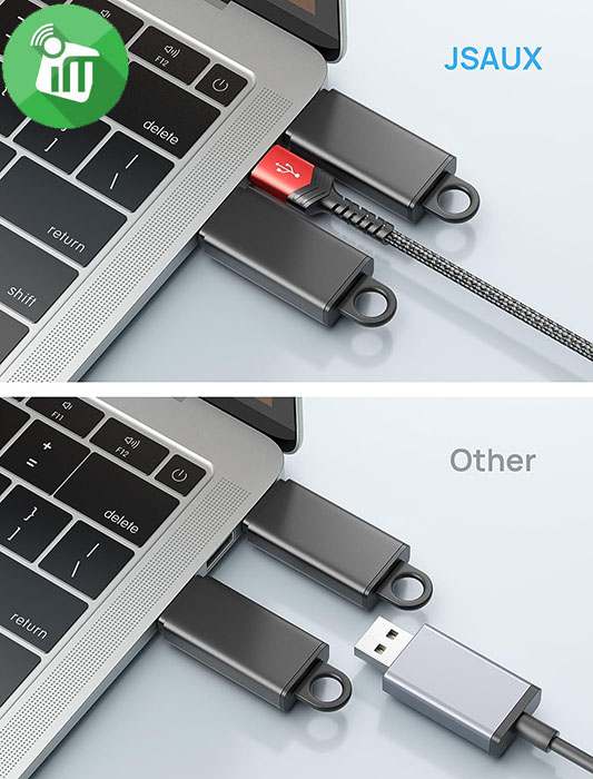 JSAUX External Stereo Sound Card Adapter