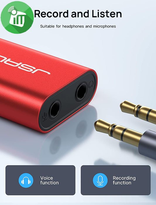 JSAUX External Stereo Sound Card Adapter
