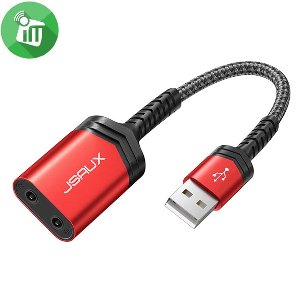 JSAUX External Stereo Sound Card Adapter